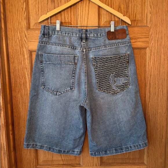 PHAT FARM Baggy Y2K Hip Hop Streetwear Embroidered Jorts Shorts - Picture 4 of 14